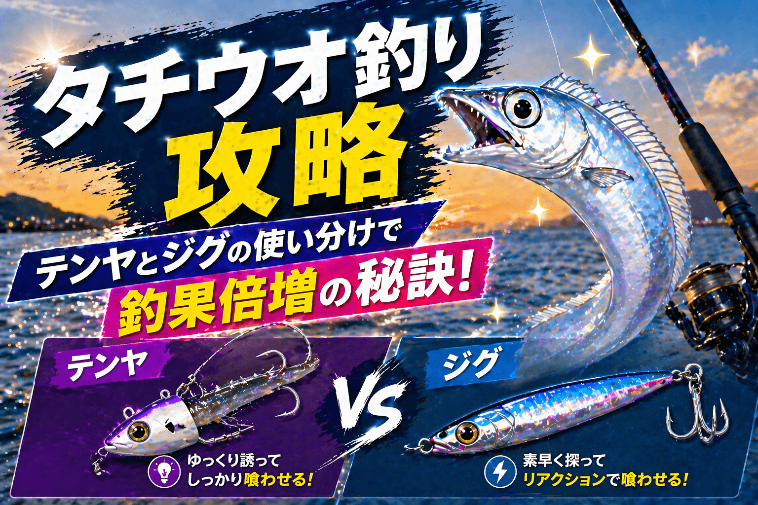 タチウオ釣り攻略|テンヤとジグの使い分けで釣果倍増の秘訣