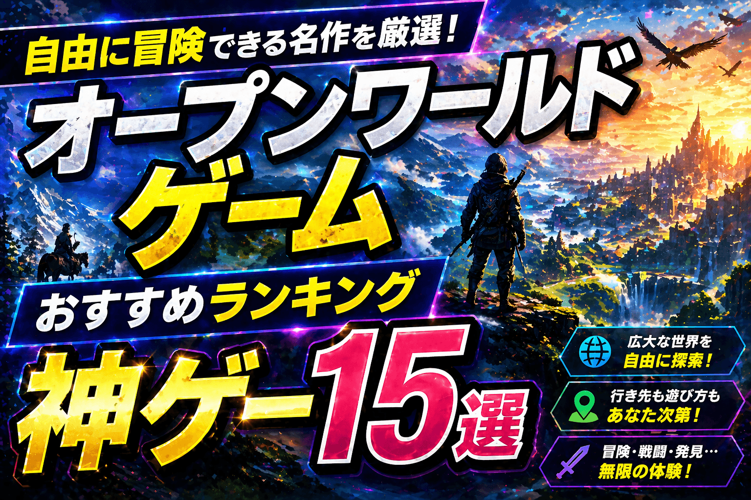 オープンワールドゲームおすすめランキング|自由に冒険できる名作15選