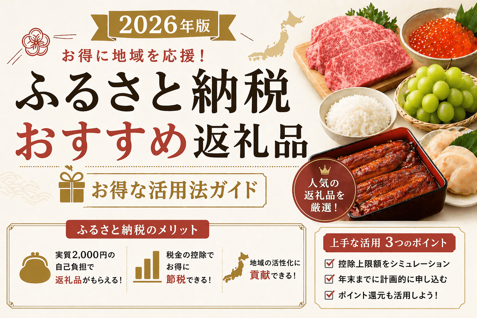 ふるさと納税おすすめ返礼品2026年版|お得な活用法ガイド