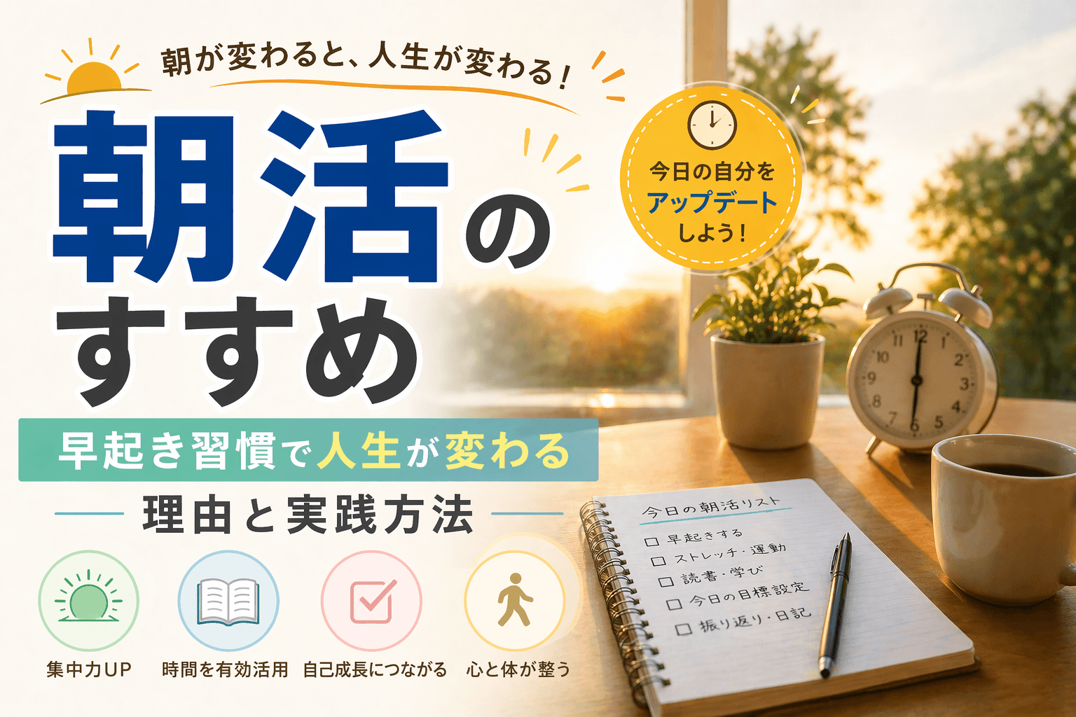 朝活のすすめ|早起き習慣で人生が変わる理由と実践方法