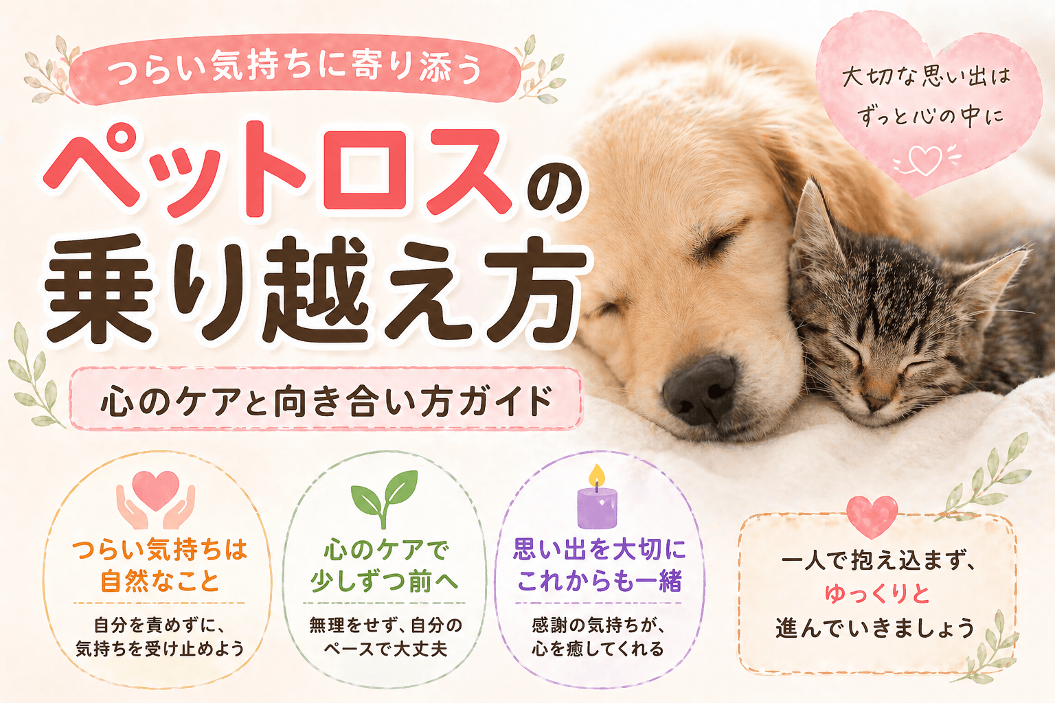 ペットロスの乗り越え方|心のケアと向き合い方ガイド